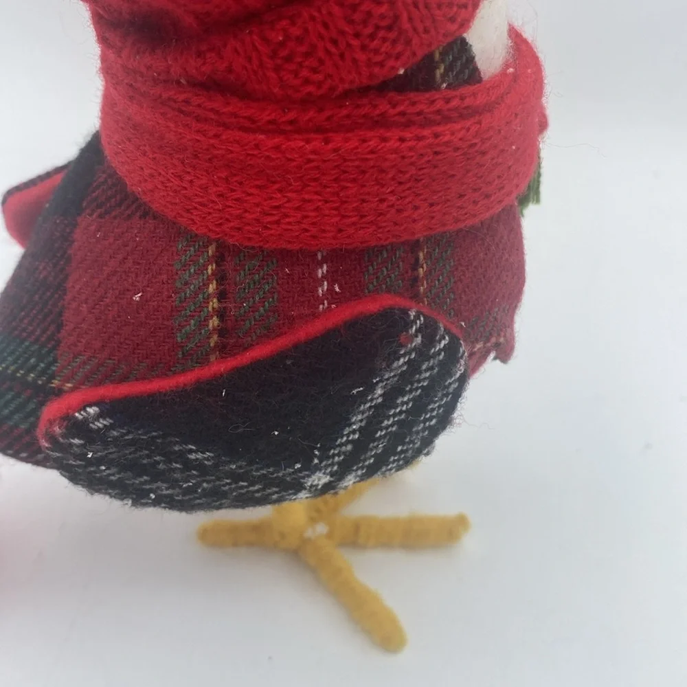 2017 Target Christmas Winter Wonderland Featherly Friends bird red plaid 7”